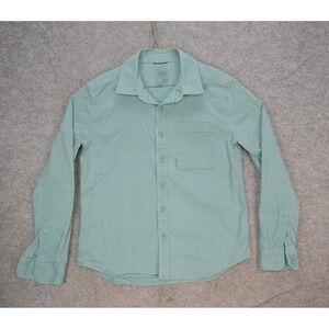 Topo Designs‎ Shirt Womens M Green Organic Cotton Stretch Button Casual Workwear